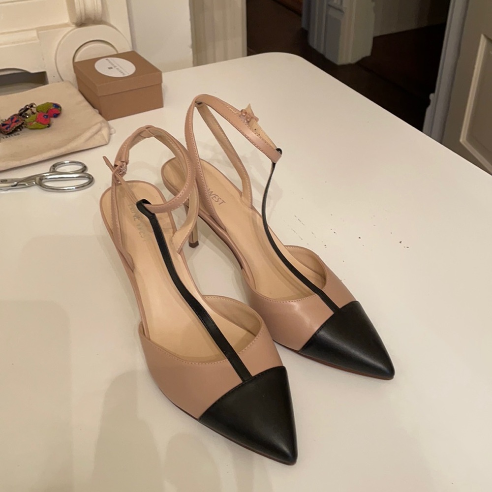 Nine West Chanel styled leather heels.